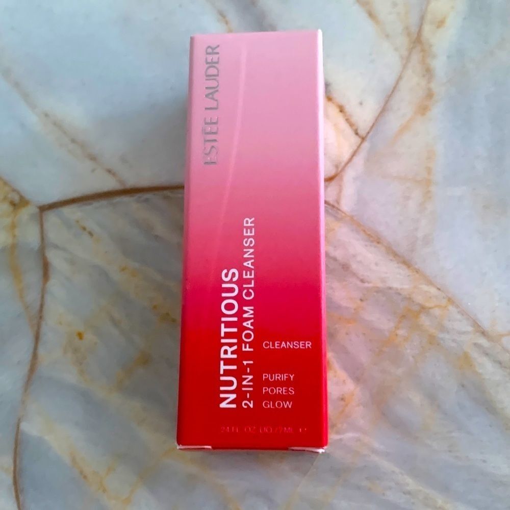 NUTRITIOUS 2-IN-1 CLEANSER Mini Travel Size 0.24 oz 7 ml Ester Lauder